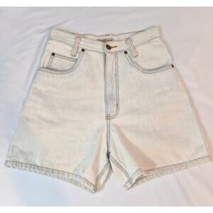 Vintage 90s GreatLand Trading Co High Waisted Bleach Wash Denim Mom Shorts 5/6